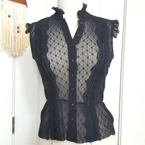 Free People black lace tank